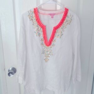 Lilly Pulitzer linen tunic. Size L
